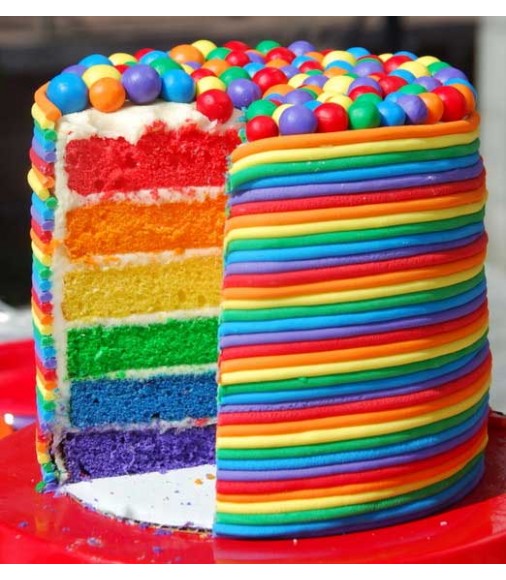 Rainbow cake (Cassata flavor)